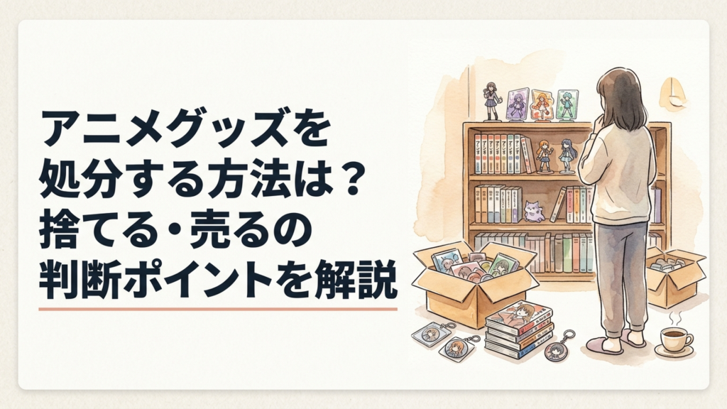 アニメグッズを処分する方法は?捨てる・売るの判断ポイントを解説