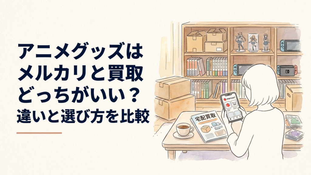 アニメグッズはメルカリと買取どっちがいい?違いと選び方を比較