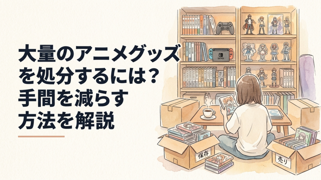 大量のアニメグッズを処分するには?手間を減らす方法を解説