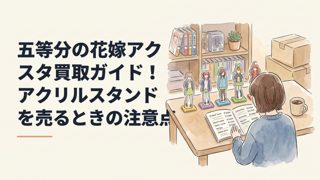 五等分の花嫁アクスタ買取ガイド！アクリルスタンドを売るときの注意点