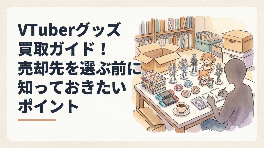 VTuberグッズ買取ガイド！売却先を選ぶ前に知っておきたいポイント