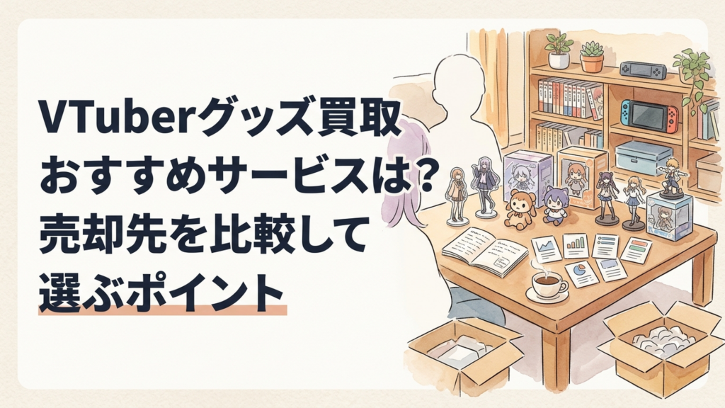 VTuberグッズ買取おすすめサービスは？売却先を比較して選ぶポイント
