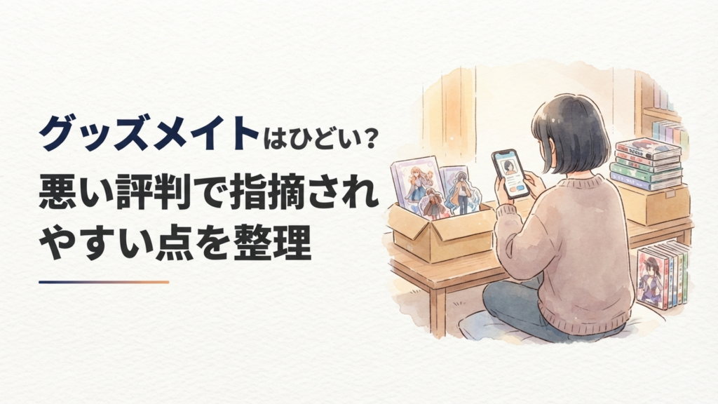 グッズメイトはひどい？悪い評判で指摘されやすい点を整理