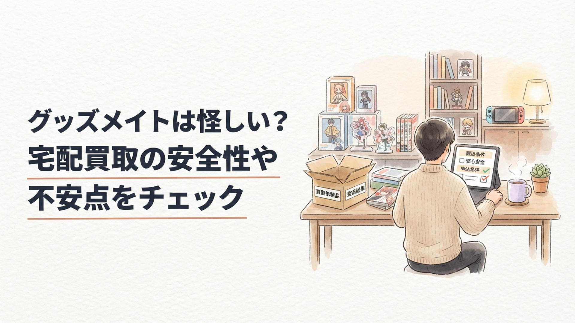 グッズメイトの宅配買取は怪しいのか安全性や申込条件を確認する場面