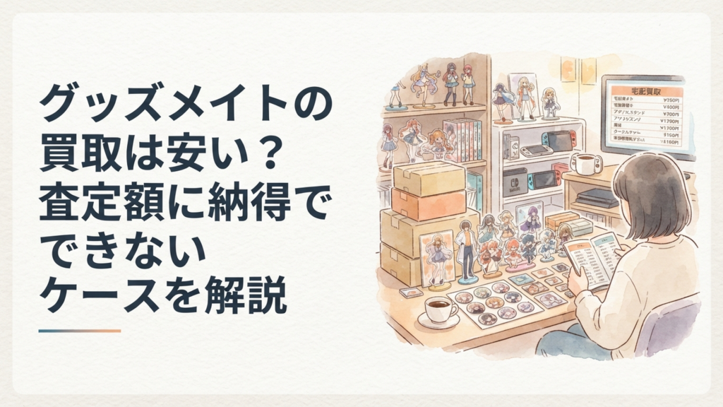 グッズメイトの買取は安い?査定額に納得できないケースを解説