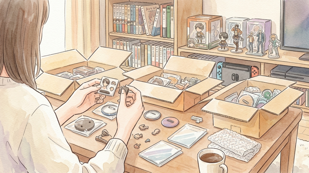 アニメグッズ宅配買取の流れは?申し込みから入金までを解説